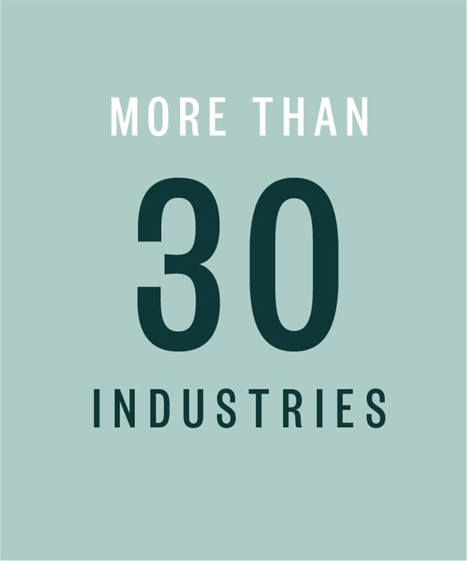 More than 30 industries