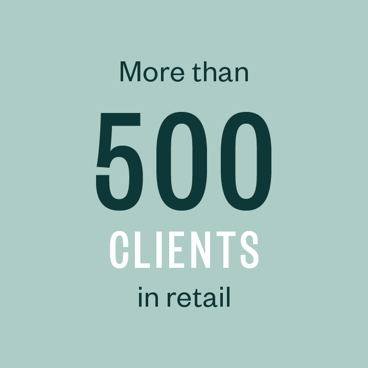 More than 600 clients in retail & beauty