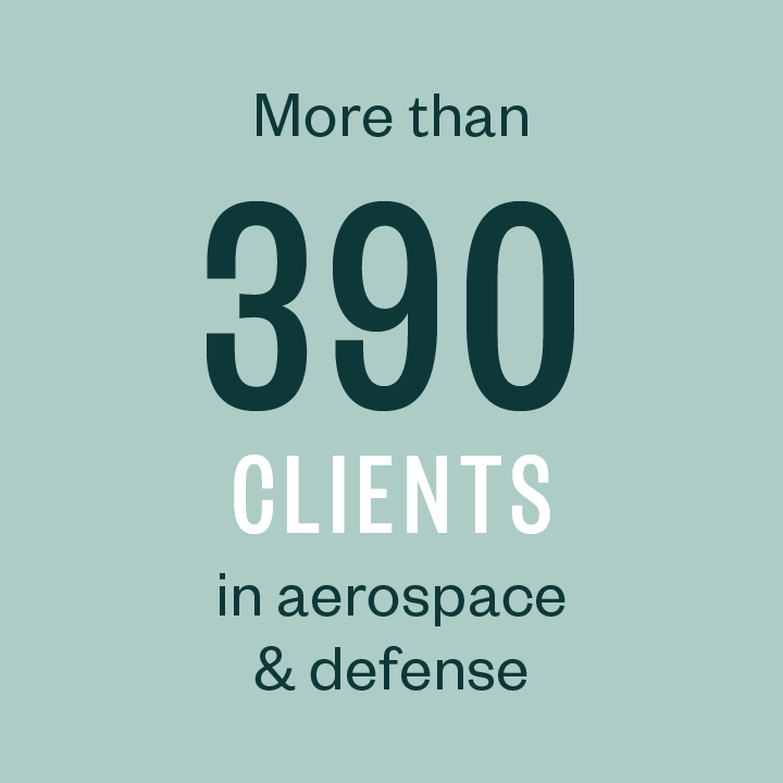 More than 300 clients in aerospace & defense