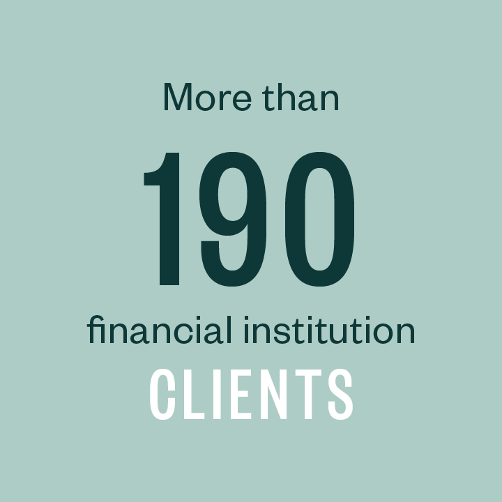 Hundreds of financial institutions clients.