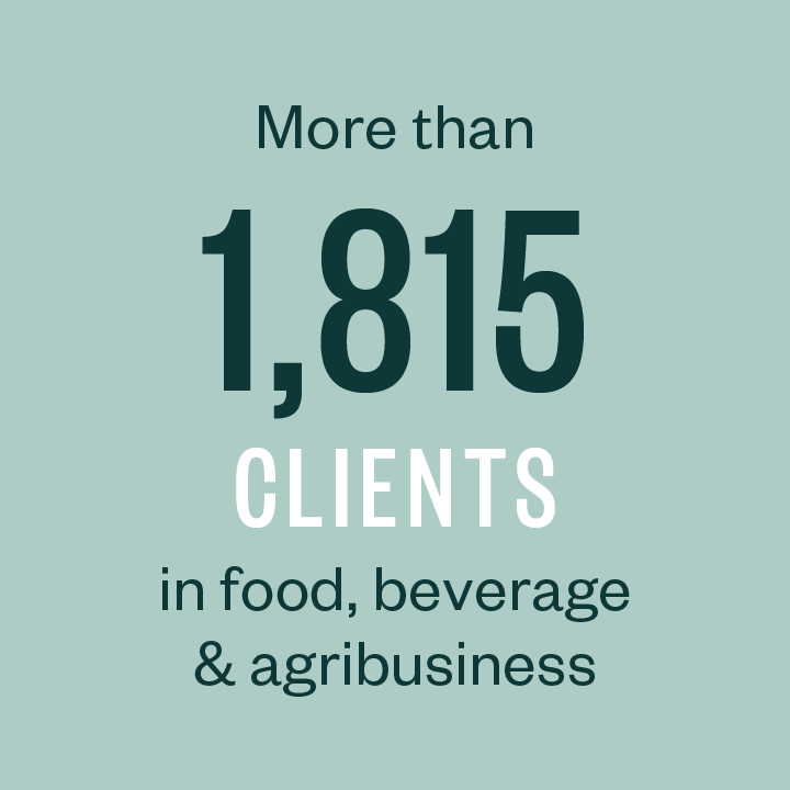 Our clients in food, beverage, and agribusiness
